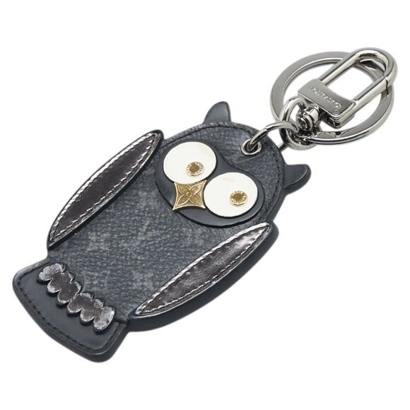 LOUIS VUITTON Brown Monogram Leather Keyring - Picture 1 of 4